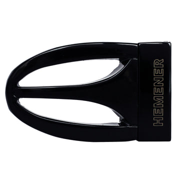 Hemener Men Metal Pin Hole Black Matte Buckle