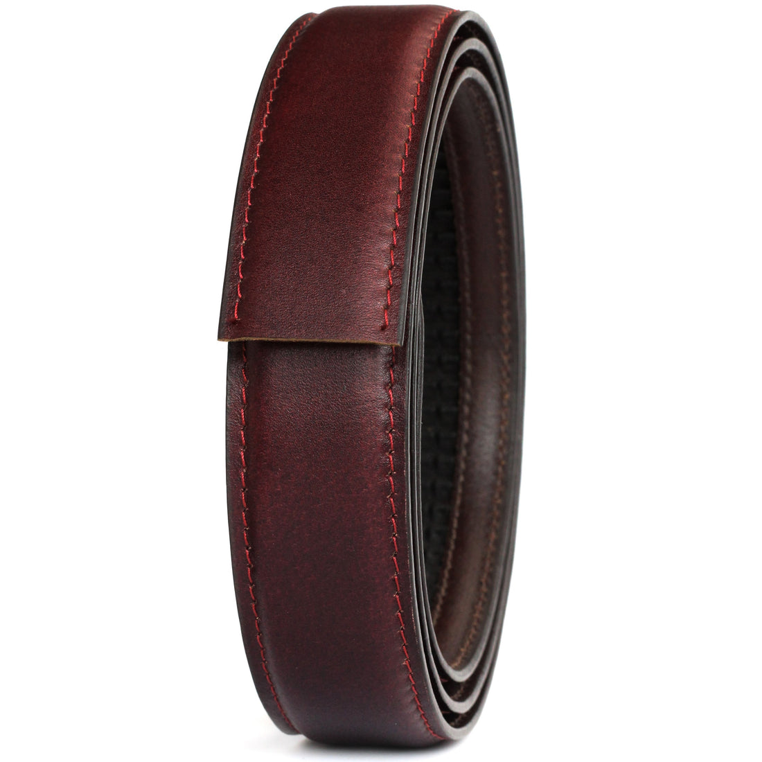 Hemener Men Autogrip Cherry Brown Genuine Leather Strap