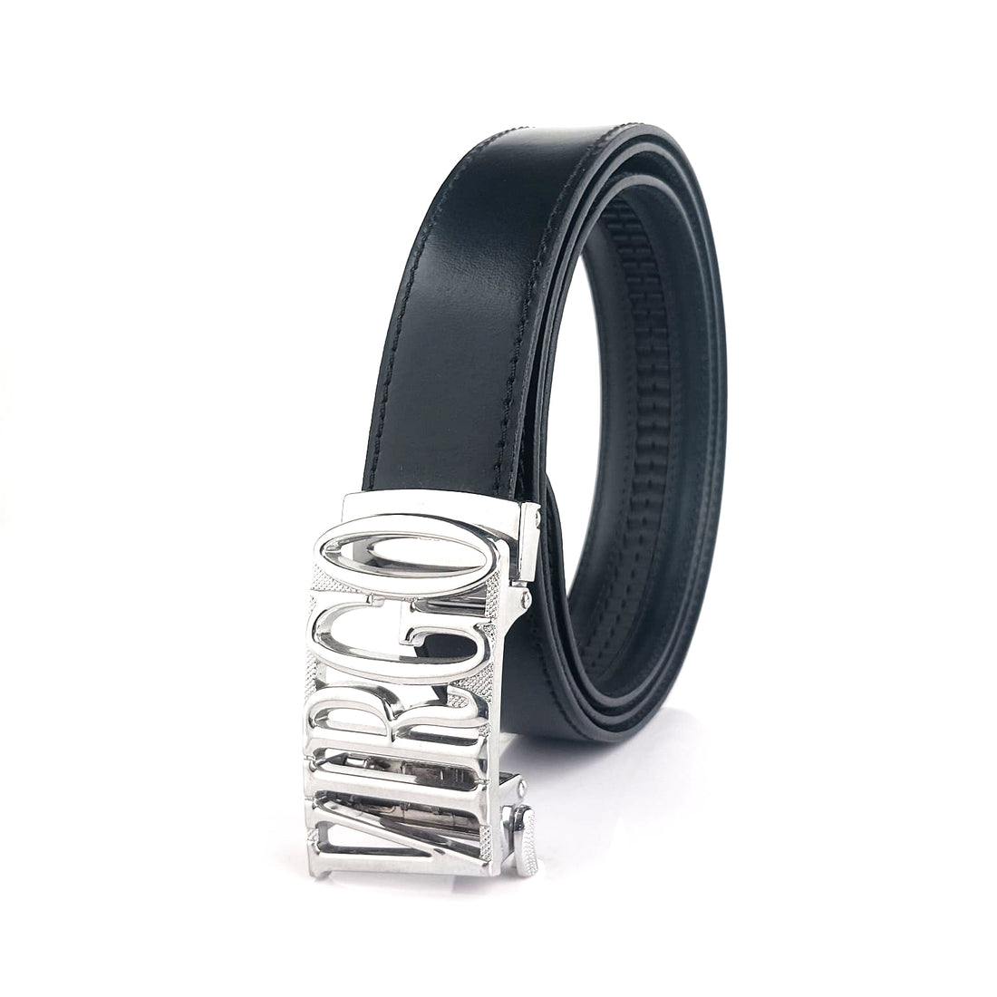 Hemener Men Virgo  Zodiac Buckle Genuine  Leather Belt