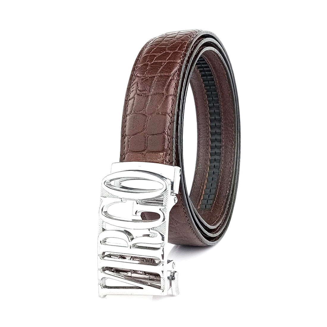 Hemener Men Virgo Zodiac Buckle Genuine  Leather Belt