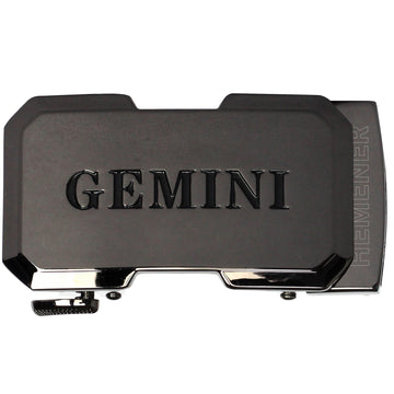 Hemener Men Metal Auto Grip Grey Glossy Buckle