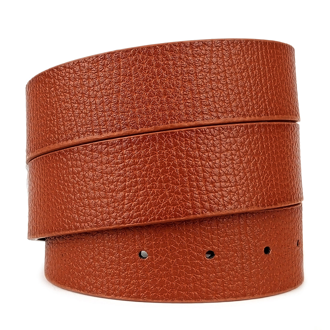 Hemener Men Pin Hole Tan Vegan Leather Strap