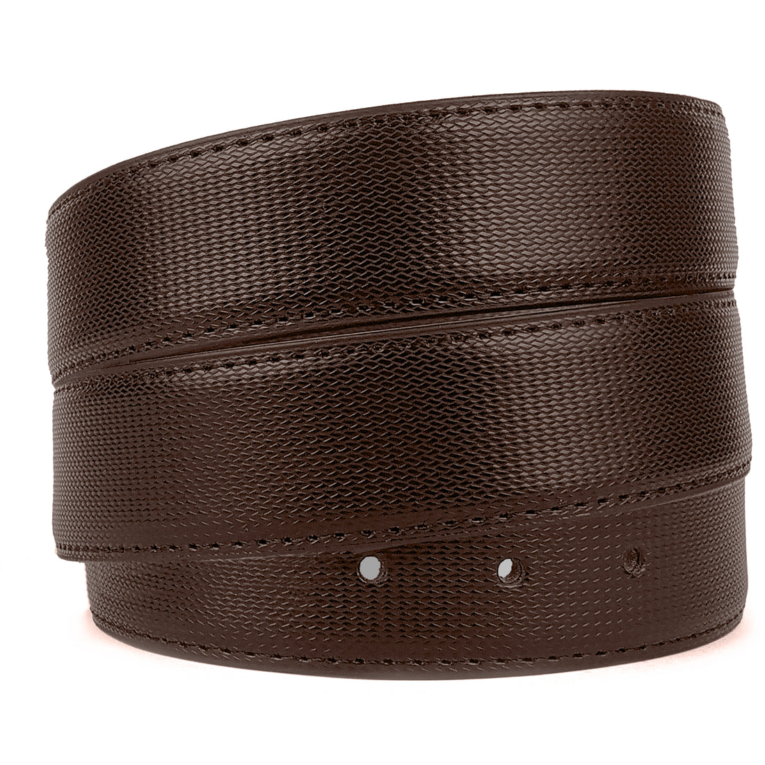 Hemener Men Pin Hole Black Brown Reversible Vegan Leather Strap