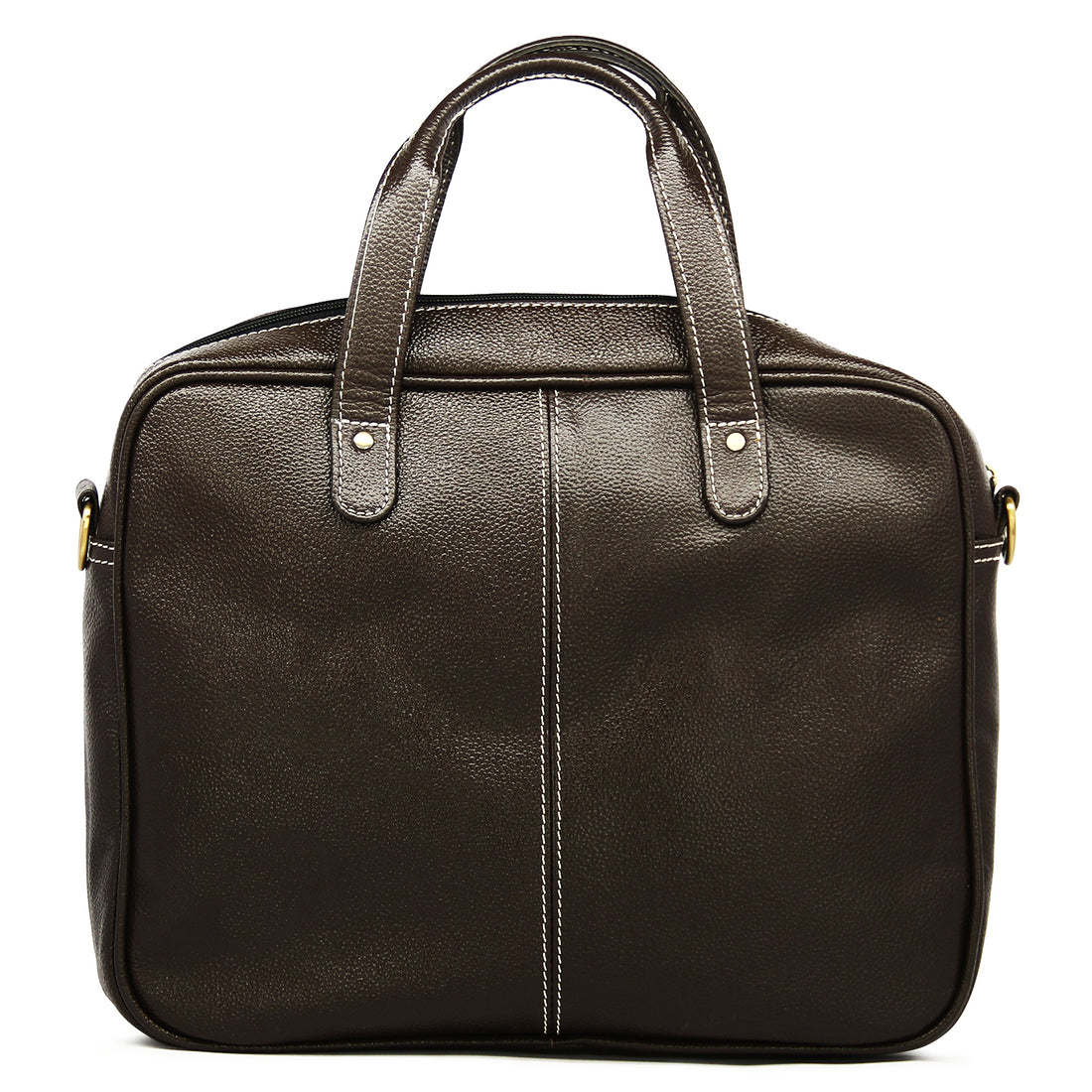 Hemener Brown Genuine Leather Laptop Bag