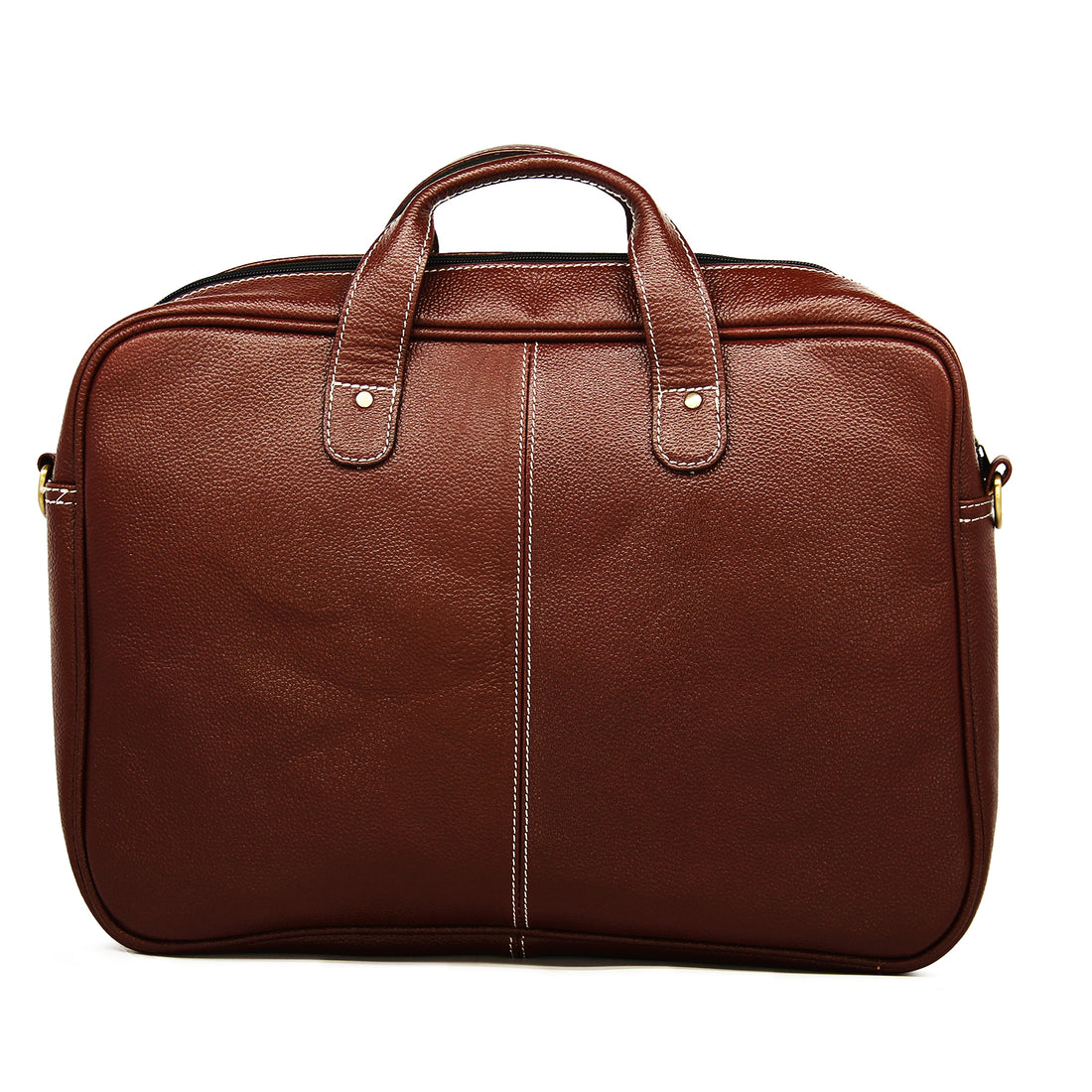 Hemener Brown Genuine Leather Laptop Bag