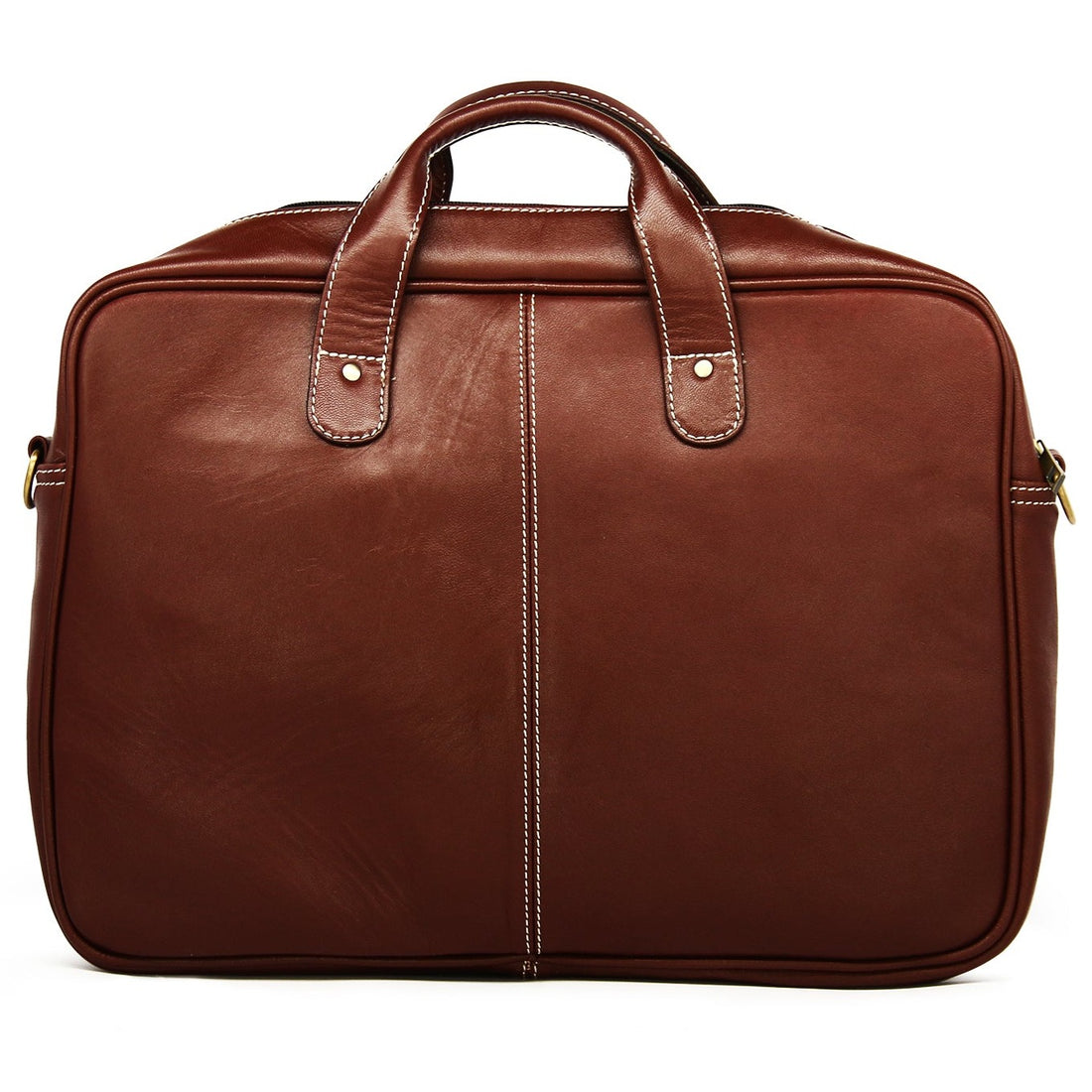 Hemener Brown Genuine Leather Laptop Bag