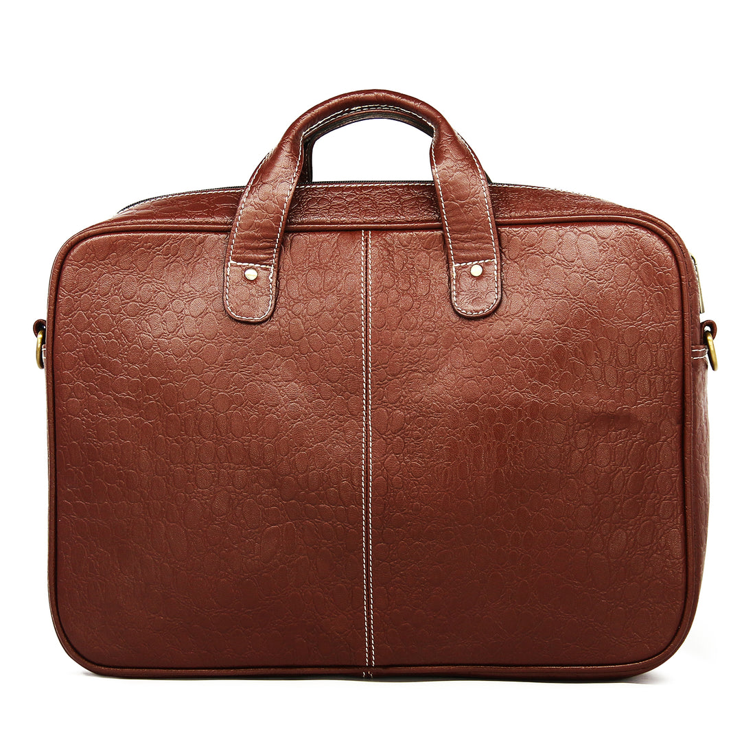 Hemener Brown Genuine Leather Laptop Bag