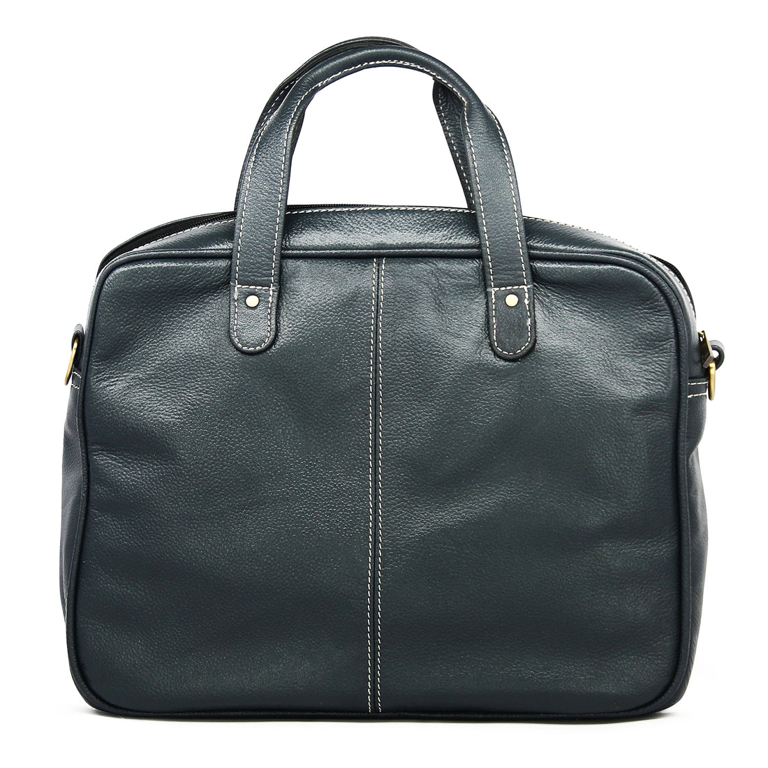 Hemener Blue Genuine Leather Laptop Bag