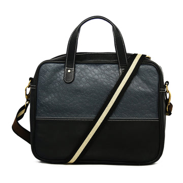 Hemener Blue Genuine Leather Laptop Bag