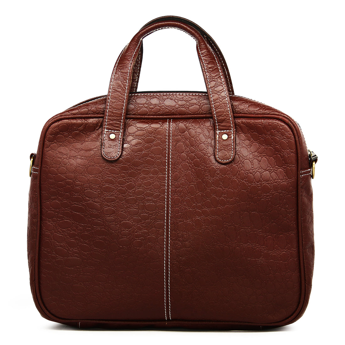 Hemener Brown Genuine Leather Laptop Bag