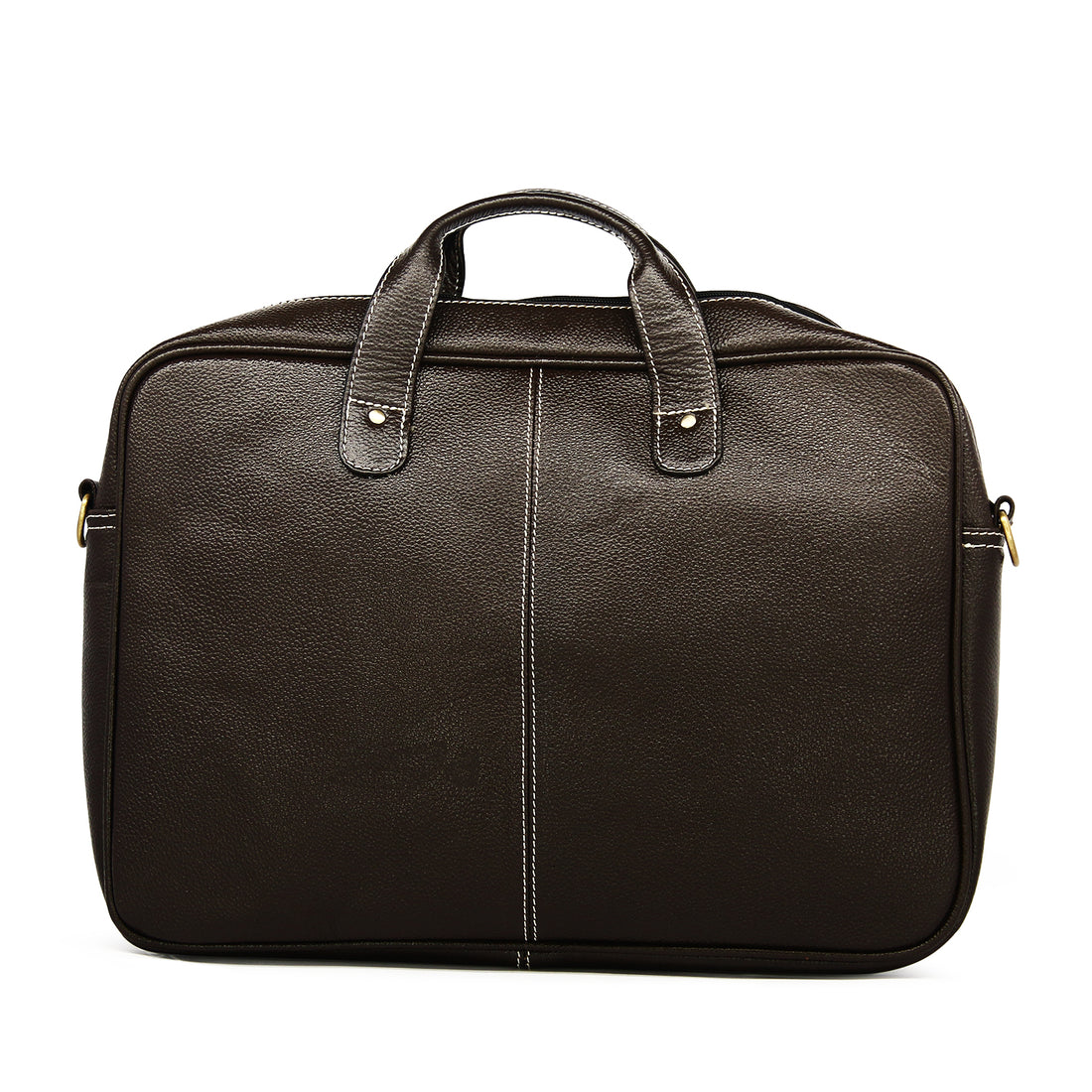 Hemener Brown Genuine Leather Laptop Bag