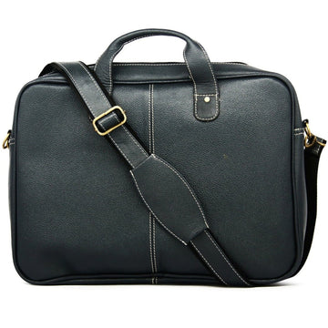 Hemener Blue Genuine Leather Laptop Bag